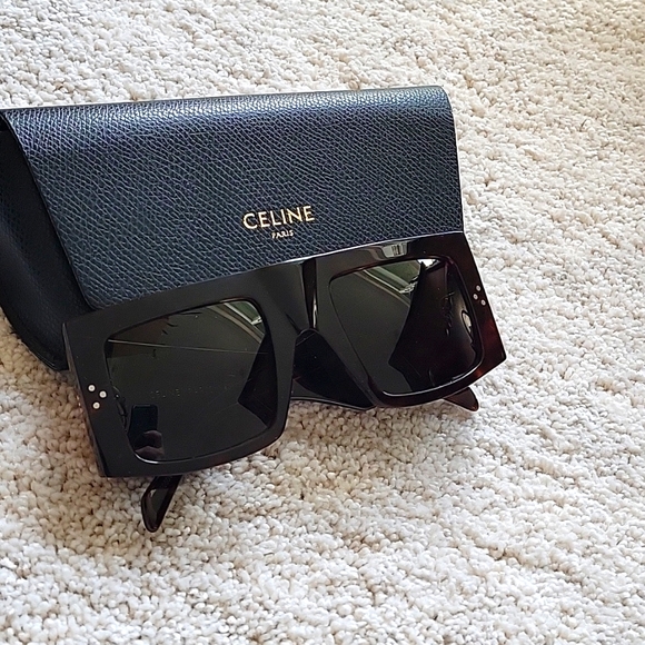 Celine authentic rectangle tortoise sunglasses - Picture 1 of 11